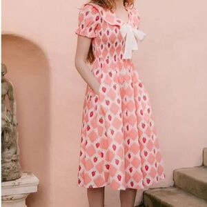 Ivy City Co Pink Strawberry Dress